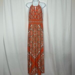 London Times spaghetti strap knit maxi dress 6